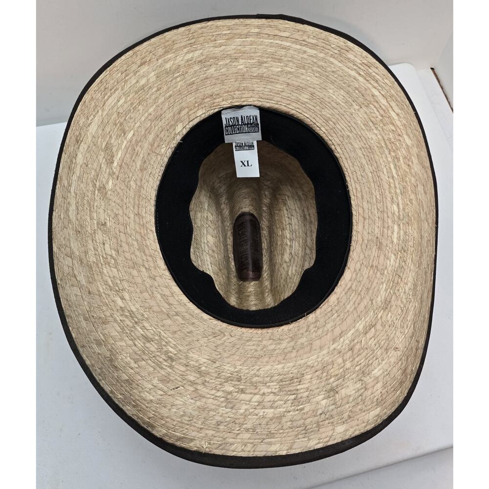 Resistol Jason Aldean Western Cowboy Hat Size US XL Straw with Band - Picture 7 of 11